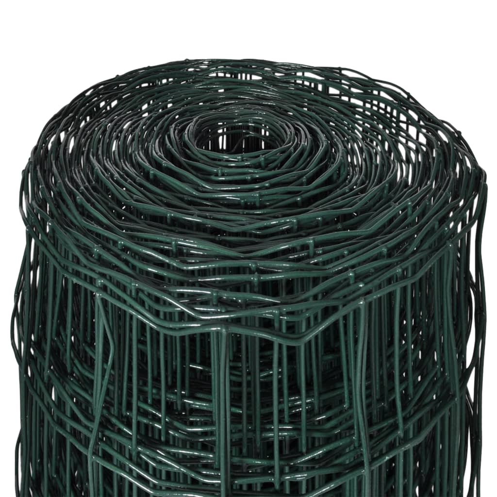 vidaXL Clôture euro Acier 25 x 1,2 m Vert
