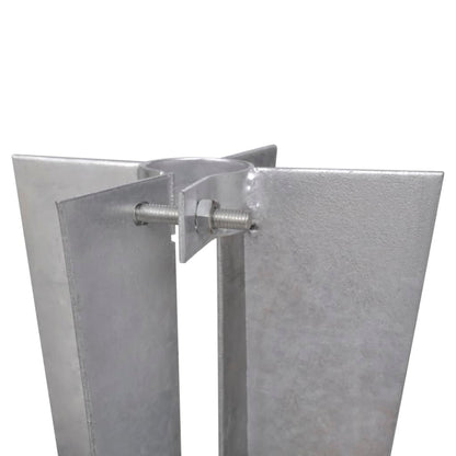 vidaXL Piquets de poteau de clôture 2 pcs acier