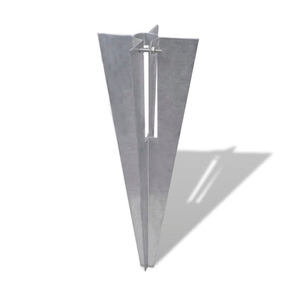 vidaXL Piquets de poteau de clôture 2 pcs acier