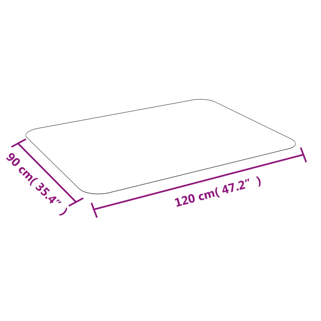 vidaXL Tapis pour stratifié ou moquette 90 cm x 120 cm