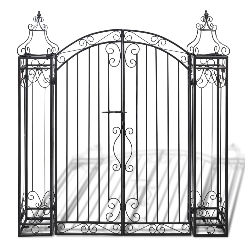 vidaXL Portillon ornemental de jardin Fer forgé 122 x 20,5 x 134 cm