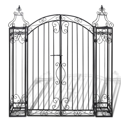 vidaXL Portillon ornemental de jardin Fer forgé 122 x 20,5 x 134 cm
