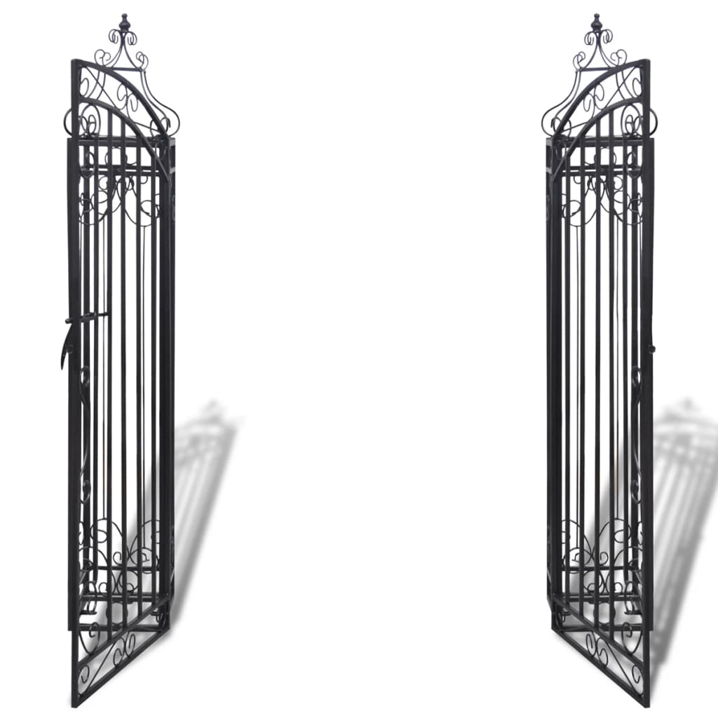 vidaXL Portillon ornemental de jardin Fer forgé 122 x 20,5 x 134 cm