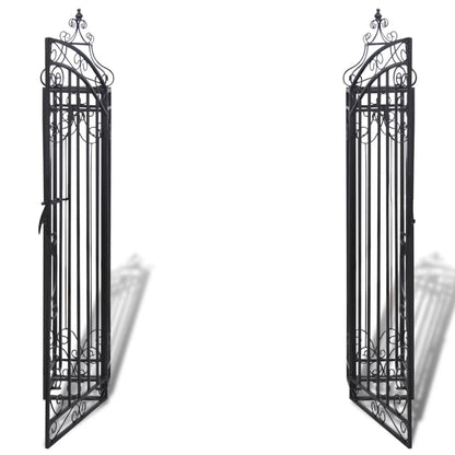 vidaXL Portillon ornemental de jardin Fer forgé 122 x 20,5 x 134 cm