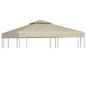 vidaXL Recouvrement de remplacement d'auvent 310 g/m² 3 x 3 m Beige