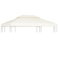 vidaXL Recouvrement de remplacement d'auvent 310 g/m² 3x4m Blanc crème