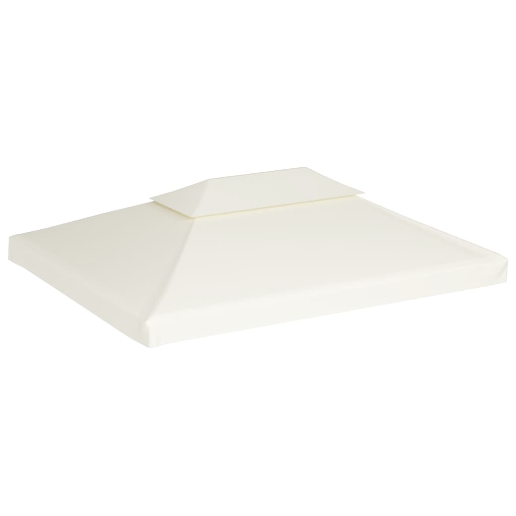 vidaXL Recouvrement de remplacement d'auvent 310 g/m² 3x4m Blanc crème