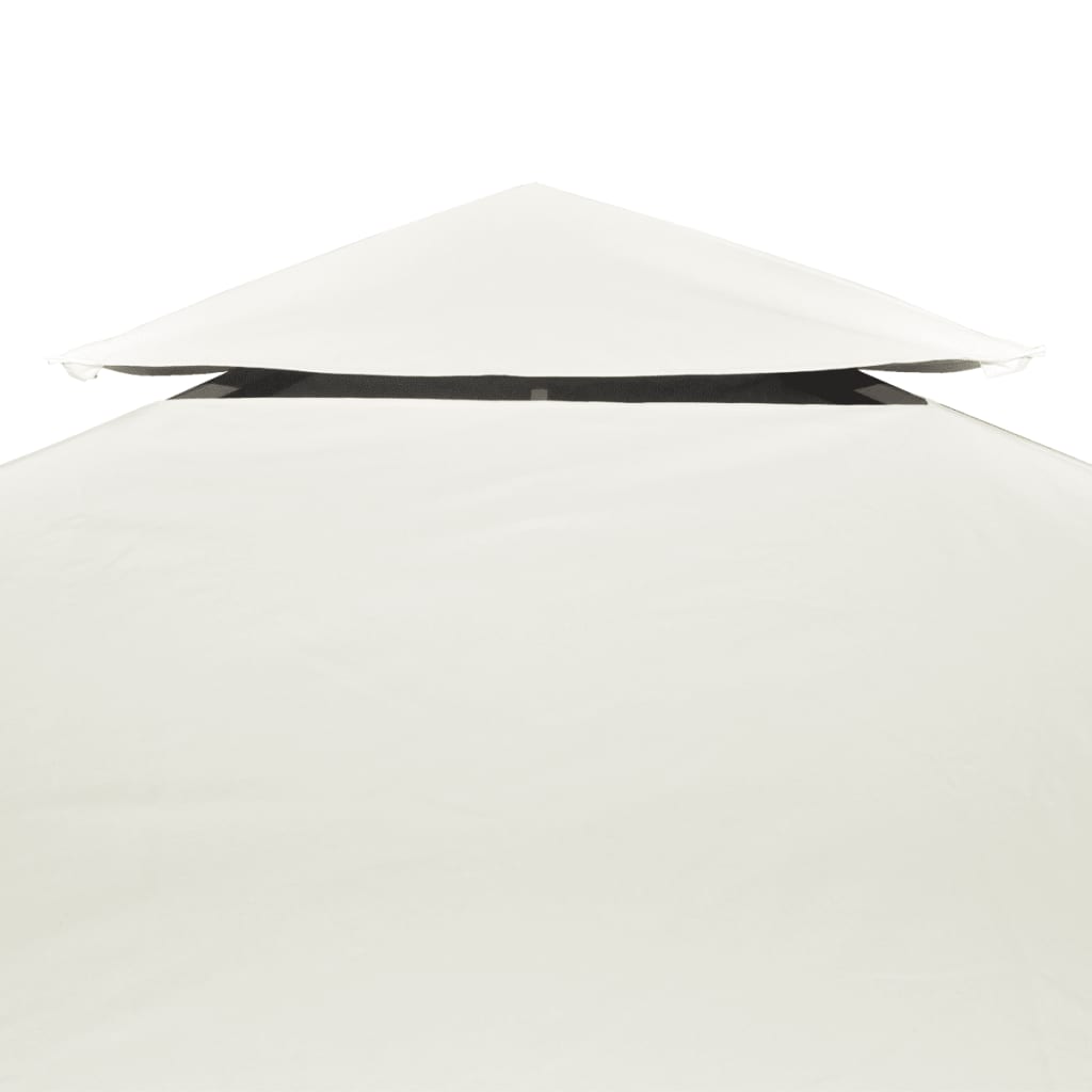 vidaXL Recouvrement de remplacement d'auvent 310 g/m² 3x4m Blanc crème