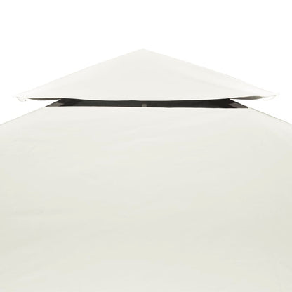 vidaXL Recouvrement de remplacement d'auvent 310 g/m² 3x4m Blanc crème