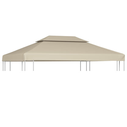 vidaXL Recouvrement de remplacement d'auvent 310 g/m² 3 x 4 m Beige