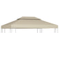 vidaXL Recouvrement de remplacement d'auvent 310 g/m² 3 x 4 m Beige