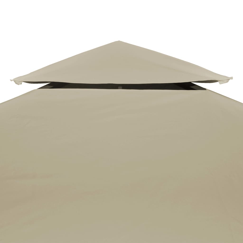 vidaXL Recouvrement de remplacement d'auvent 310 g/m² 3 x 4 m Beige