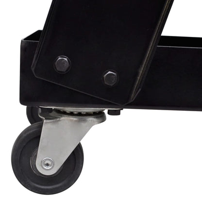 vidaXL Chariot de soudage avec 3 étagères d'atelier Noir