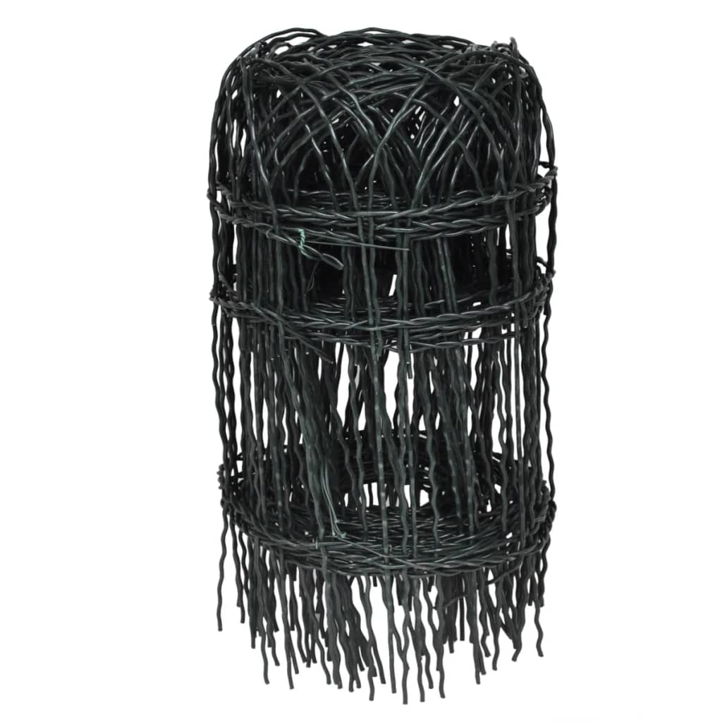 vidaXL Bordure de pelouse Fer enduit de poudre 10x0,4 m