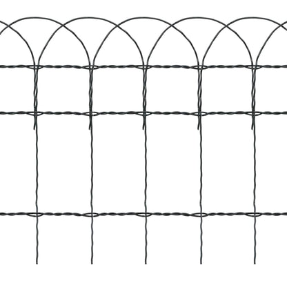 vidaXL Bordure de pelouse Fer enduit de poudre 10x0,4 m