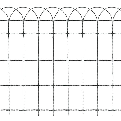 vidaXL Bordure de pelouse Fer enduit de poudre 10x0,65 m