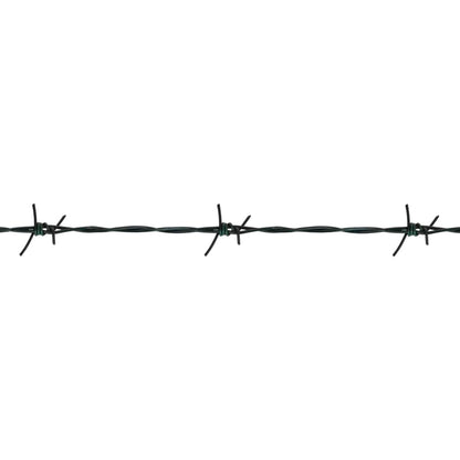 vidaXL Fil de fer barbelé d'enchevêtrement rouleau vert 100 m