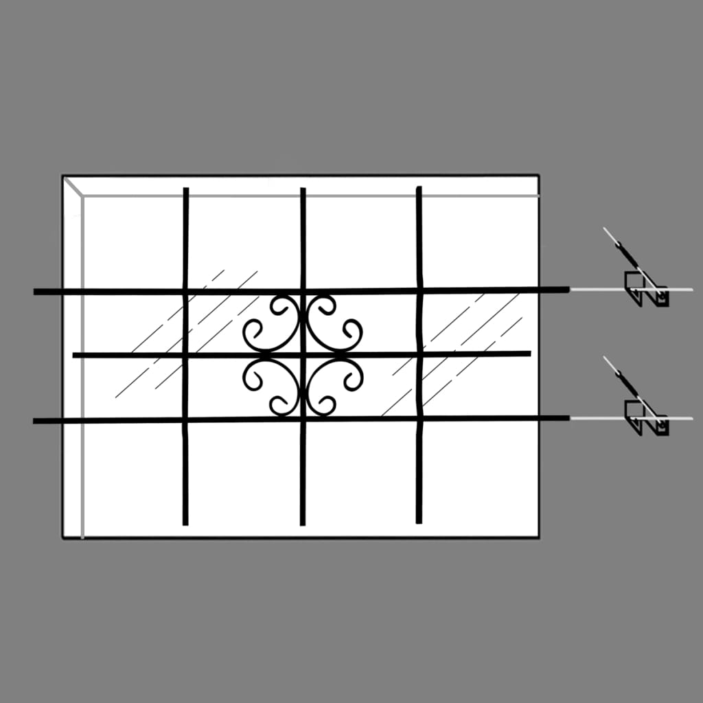 Grilles de sécurité pour fenêtre 69 x 114 cm