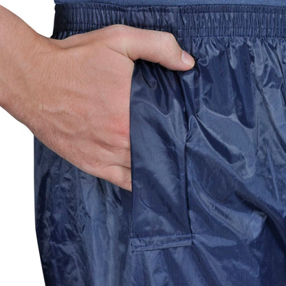 vidaXL Combinaison de pluie avec capuche 2 pcs Hommes Bleu marine XL