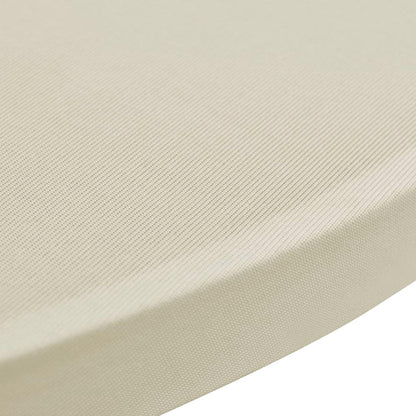 Housse de table Ø 80 cm Crème extensible 2 pcs