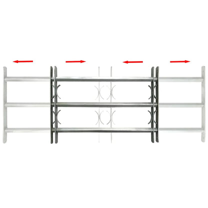 vidaXL Grille réglable de sécurité de fenêtres et 3 barres 500-650 mm