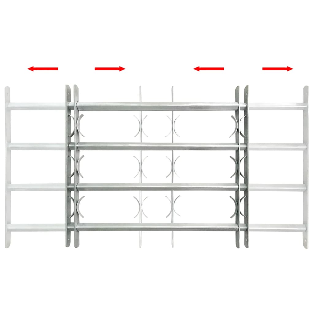 vidaXL Grille réglable de sécurité de fenêtres et 4 barres 700-1050 mm