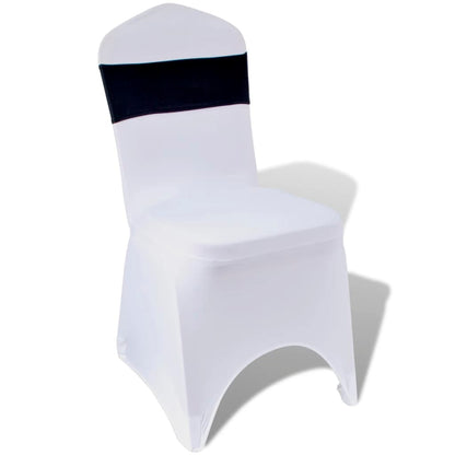 vidaXL Ruban décoratif élastique avec boucle de chaise 25 pcs Noir