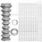 vidaXL Clôture à mailles avec poteaux Acier galvanisé 25x0,8 m Argenté