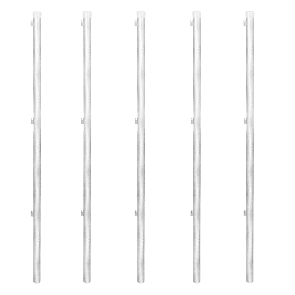vidaXL Clôture à mailles losangées et poteaux acier galvanisé 15x1,5 m