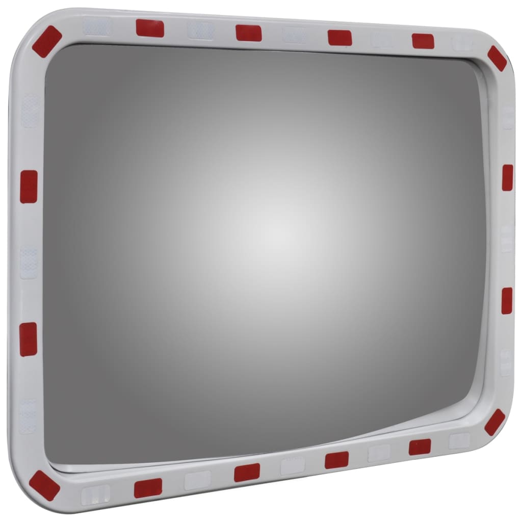 vidaXL Miroir de trafic convexe rectangulaire 60x80cm et réflecteurs