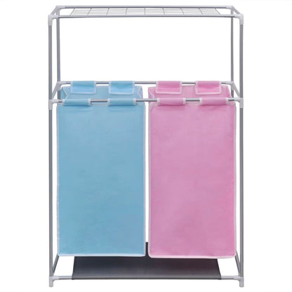 Ensemble de 2 paniers à linge avec étendoir