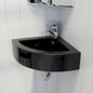 vidaXL Lavabo avec trou de trop-plein 45x32x12,5 cm Noir