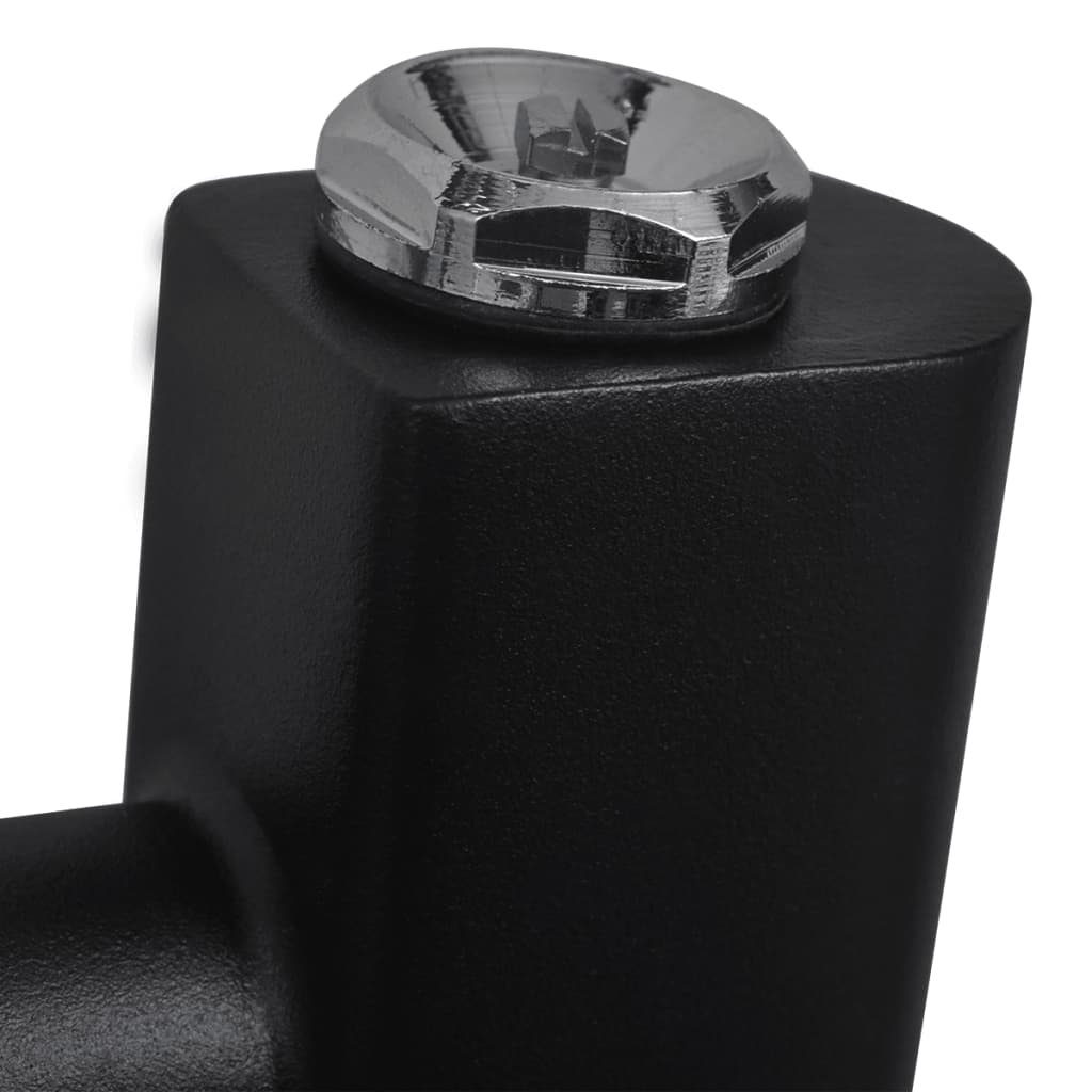 vidaXL Sèche-serviettes eau chaude à rails incurvés noir 480 x 480 mm