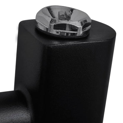 vidaXL Sèche-serviettes eau chaude à rails incurvés noir 480 x 480 mm