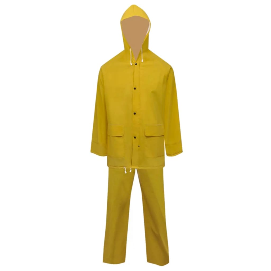 vidaXL Combinaison de pluie 2 pcs imperméable résistante à capuche L