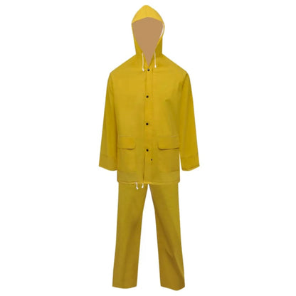 vidaXL Combinaison de pluie 2 pcs imperméable résistante à capuche L