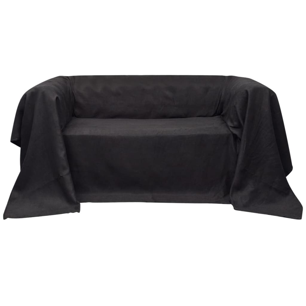 vidaXL Housse de canapé Micro-suède Anthracite 140x210 cm