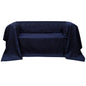 vidaXL Housse de canapé Micro-suède Bleu marine 270x350 cm