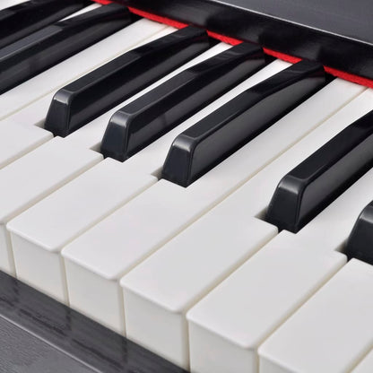 vidaXL Piano numérique avec pédales 88 touches Noir Panneau mélamine