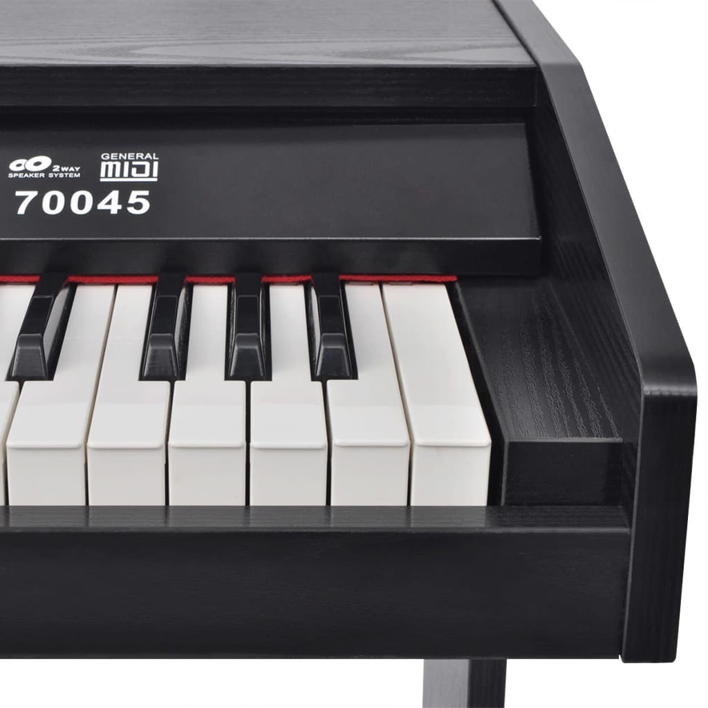 vidaXL Piano numérique avec pédales 88 touches Noir Panneau mélamine