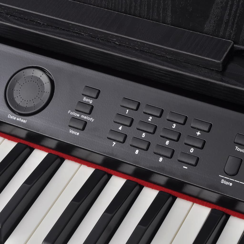 vidaXL Piano numérique avec pédales 88 touches Noir Panneau mélamine