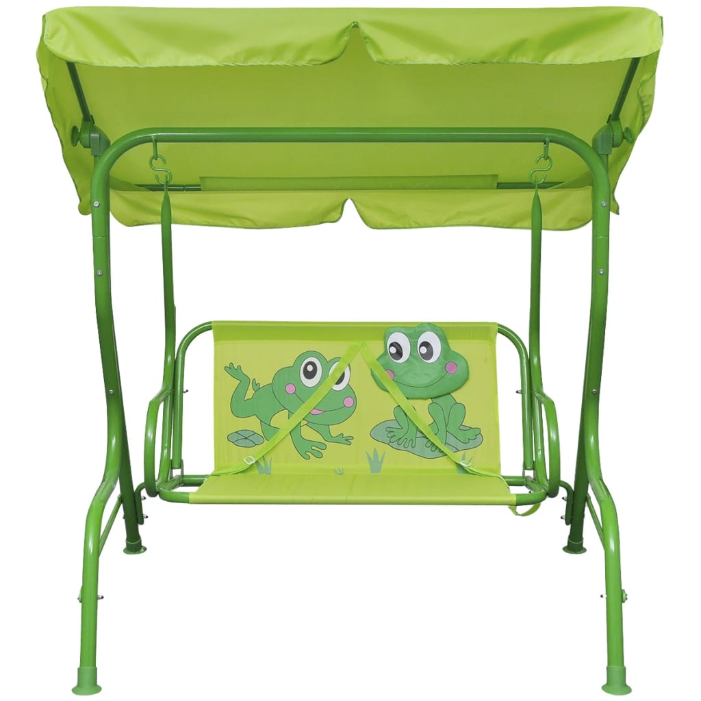 vidaXL Siège balançoire pour enfants vert