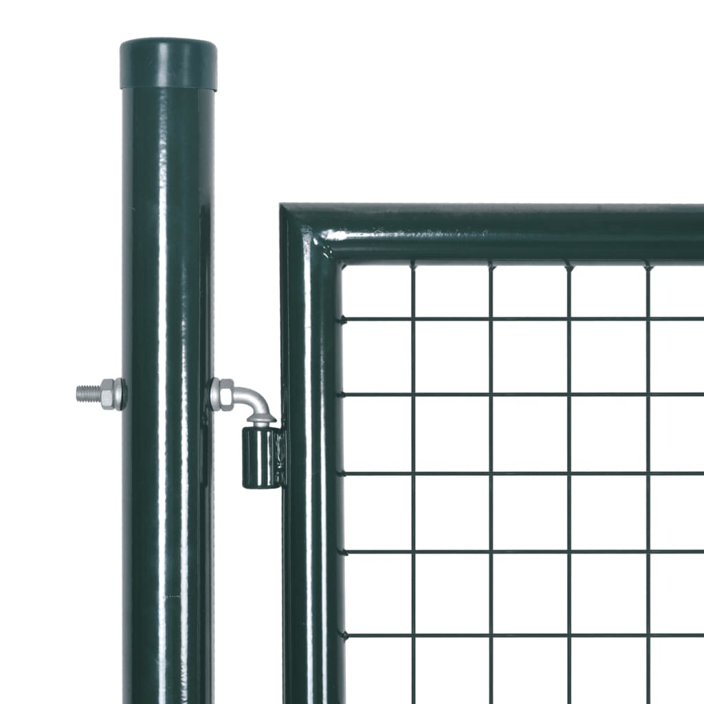 vidaXL Portail de clôture à porte double Acier enduit de poudre