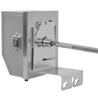vidaXL Broche à rôtir avec moteur 1 200 mm Acier