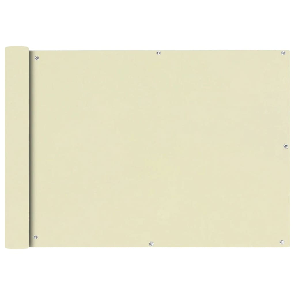 vidaXL Écran de balcon en tissu Oxford 75x400 cm Crème
