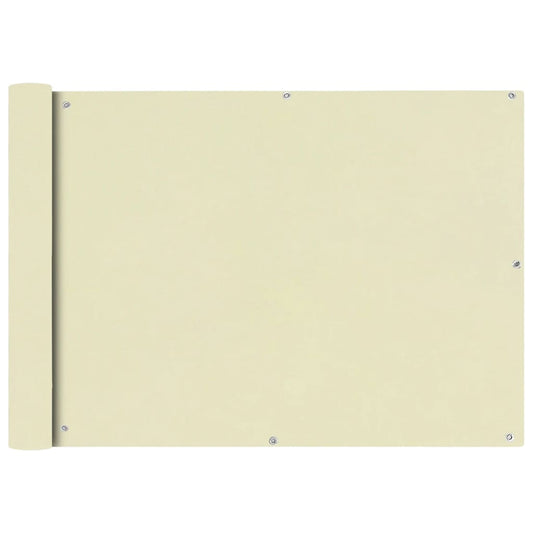 vidaXL Écran de balcon en tissu Oxford 75x400 cm Crème