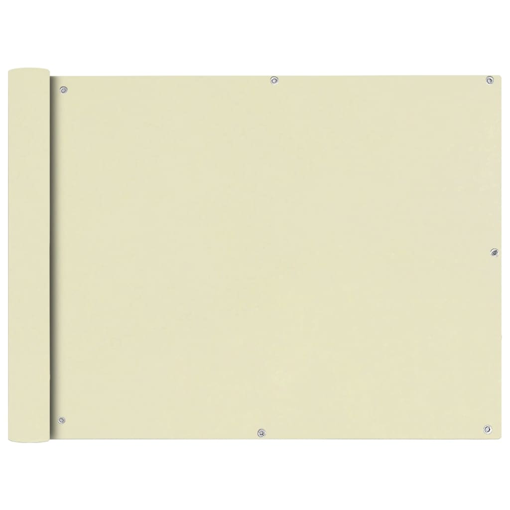 vidaXL Écran de balcon en tissu Oxford 90x600 cm Crème