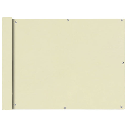 vidaXL Écran de balcon en tissu Oxford 90x600 cm Crème