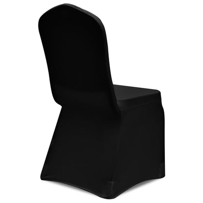 vidaXL Housse de chaise extensible 4 pcs Noir