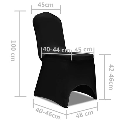 vidaXL Housse de chaise extensible 4 pcs Noir